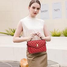Load image into Gallery viewer, Crossbody Bags for Women Pu Leather Shoulder Bag Womens Quilted Satchel with Handle Ladies Purse Evening Small Handbag