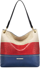 Load image into Gallery viewer, West Hobo Purses and Handbags for Women Vegan Leather Top Handle Shoulder Handbags with Zipper