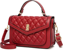 Load image into Gallery viewer, Crossbody Bags for Women Pu Leather Shoulder Bag Womens Quilted Satchel with Handle Ladies Purse Evening Small Handbag

