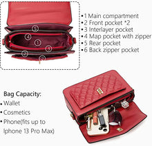 Load image into Gallery viewer, Crossbody Bags for Women Pu Leather Shoulder Bag Womens Quilted Satchel with Handle Ladies Purse Evening Small Handbag
